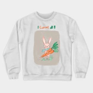 Rabbit Carrot Cartoon Crewneck Sweatshirt